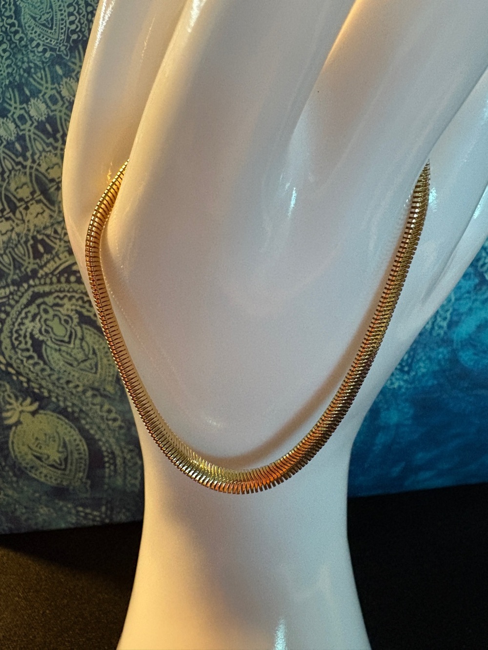 Classic Gold-Tone Herringbone Bracelet